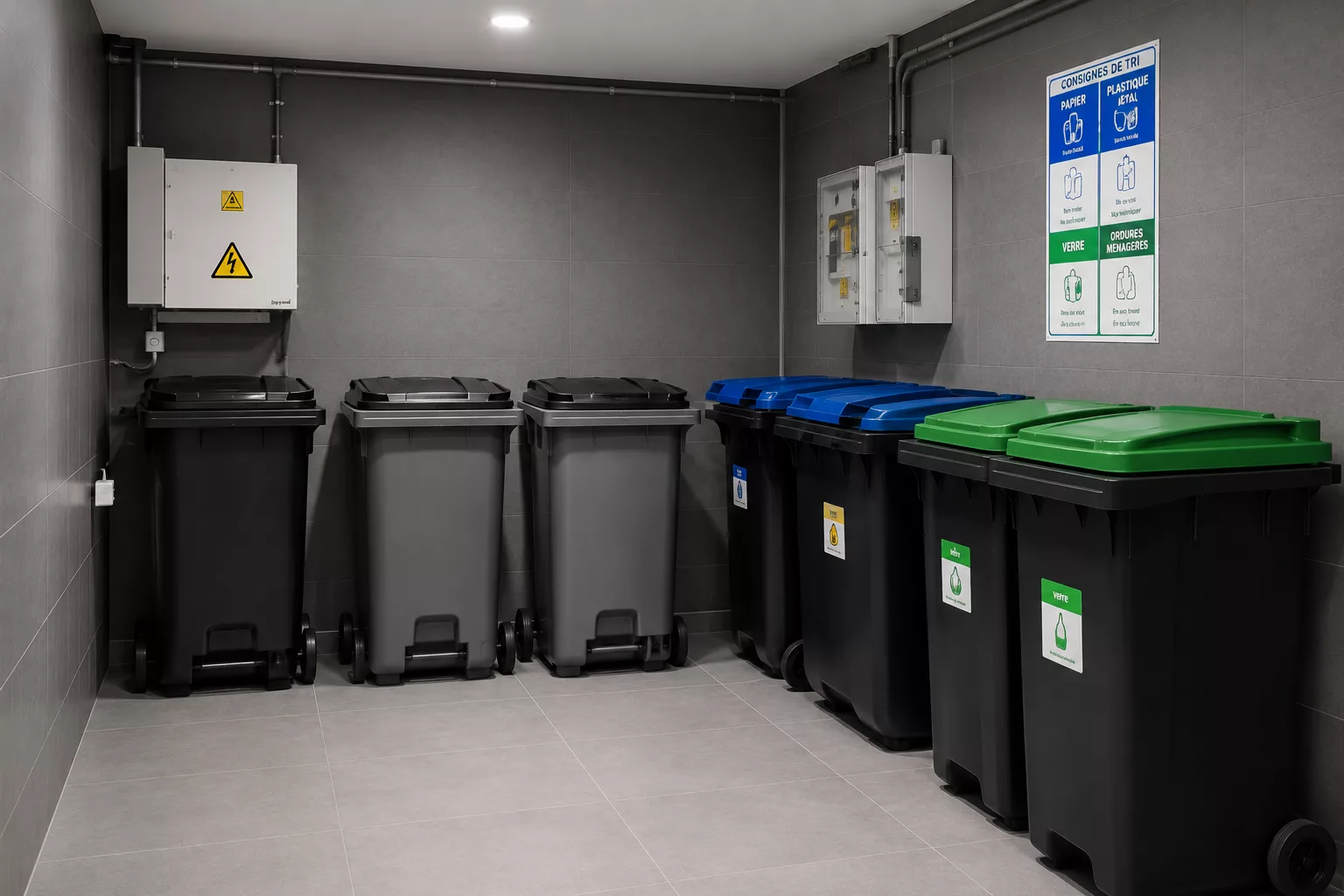 Salle de recyclage industrielle moderne